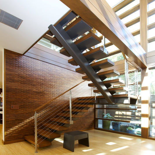 stair tread made from wood bowling lanes